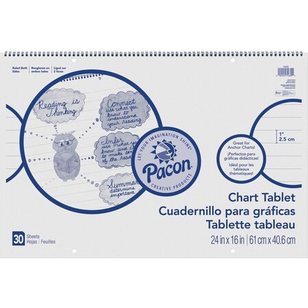 Pacon Tablet, Chart, 1""Rld, 24X16, We Pk PAC74630